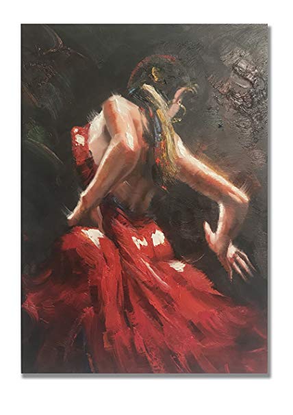 428x606 Paimuni Paintings, Hand Painted Attractive Dancing - Dancing Lady Painting