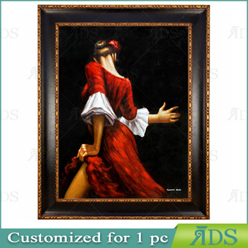 350x350 Dancing Girl Lady Oil Painting - Dancing Lady Painting