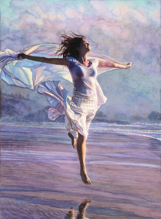 Dancing On The Beach Painting