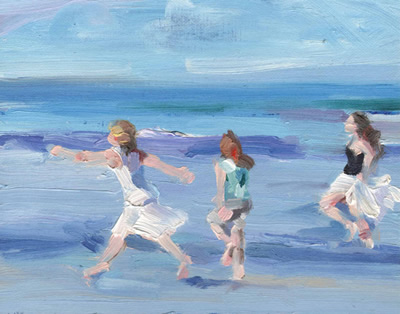 400x314 Sherrill Cooper - Dancing On The Beach Painting