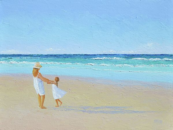 600x450 Beach Painting A Summer Dance - Dancing On The Beach Painting