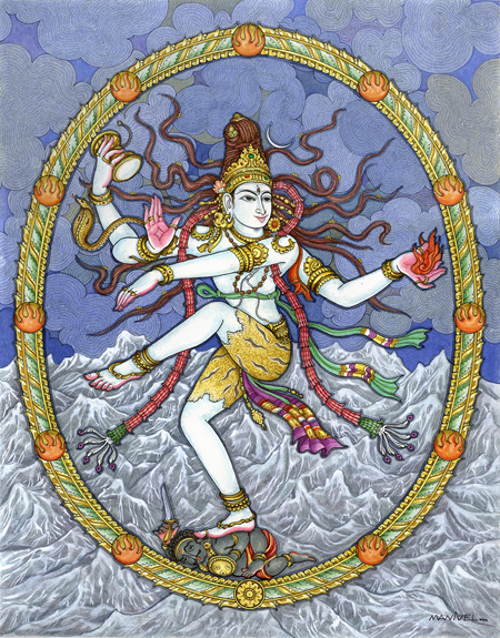 450x575 Jesus The Dancer, Part 2 The Art Of Jyoti Sahi The Jesus Question - Dancing Shiva Painting