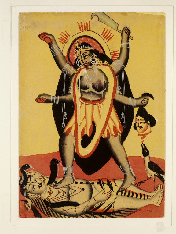 576x768 Kali Dancing On Shiva (Painting) Vampa Search The Collections - Dancing Shiva Painting