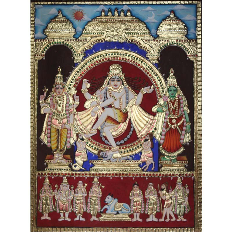 800x800 Buy Tanjore Painting Of Nataraja Paintings Of Dancing Shiva - Dancing Shiva Painting