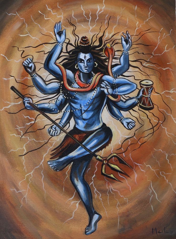 Dancing Shiva Painting at PaintingValley.com | Explore collection of ...