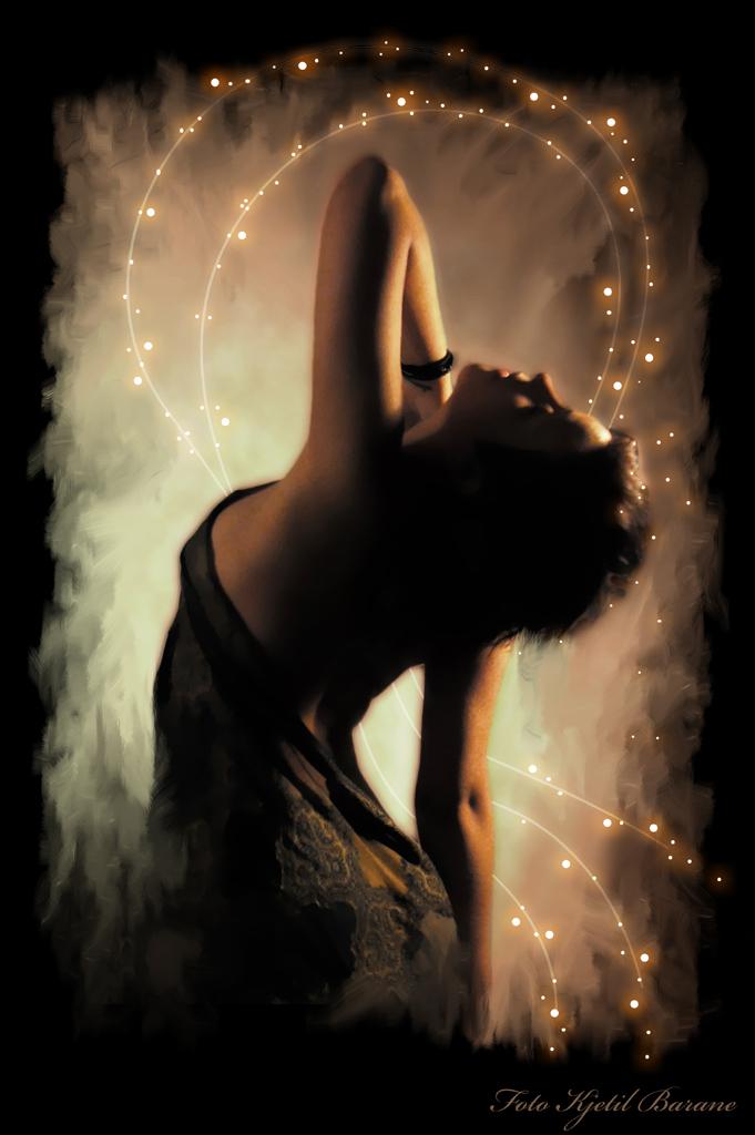 681x1024 Dancing In Light By Kjetil Barane - Dancing Woman Painting