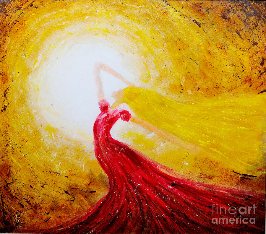 900x792 Dancing In The Sun Painting By Martin Capek - Dancing Woman Painting