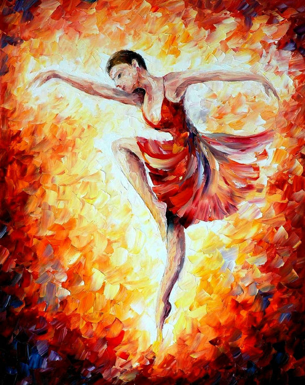 598x755 Painting Dance Dancing Woman Wall Art On Canvas By Artist - Dancing Woman Painting