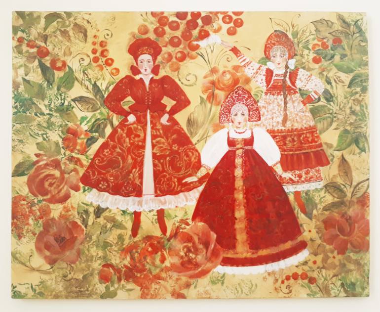 770x631 Saatchi Art Dancing Woman Painting By Marina Ocean - Dancing Woman Painting