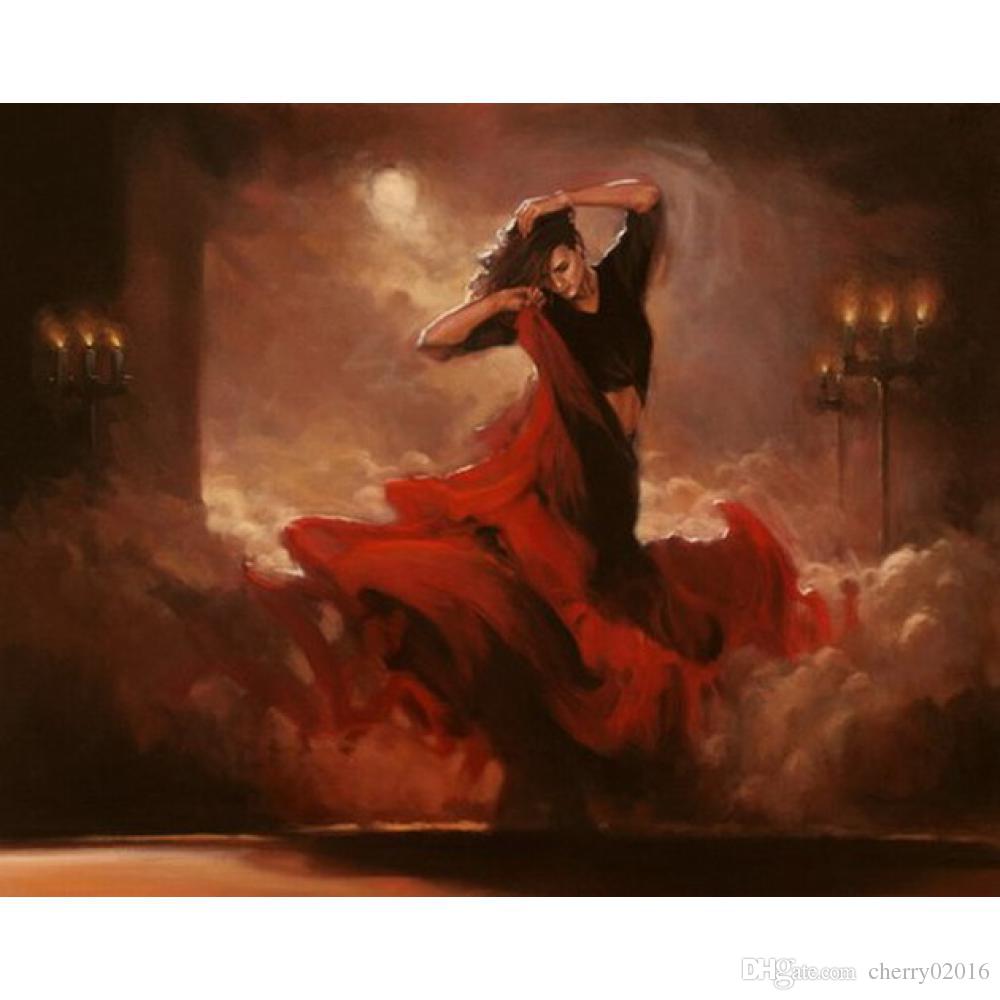 1000x1000 2018 Popular Wall Art Dancing Woman Spain Handmade Modern Oil - Dancing Woman Painting