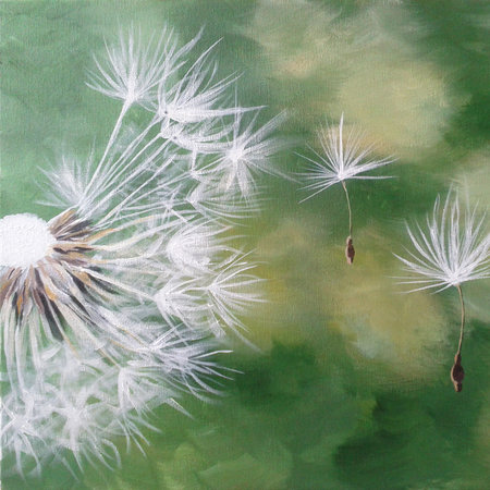 450x450 Green Apples By Angela Weichel, Canvas - Dandelion Acrylic Painting