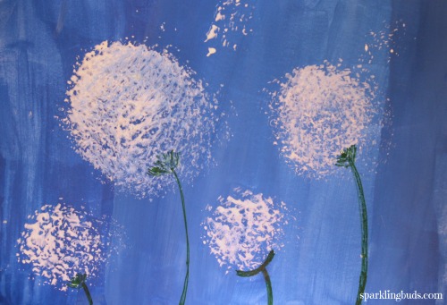 500x341 Painting Dandelions - Dandelion Acrylic Painting