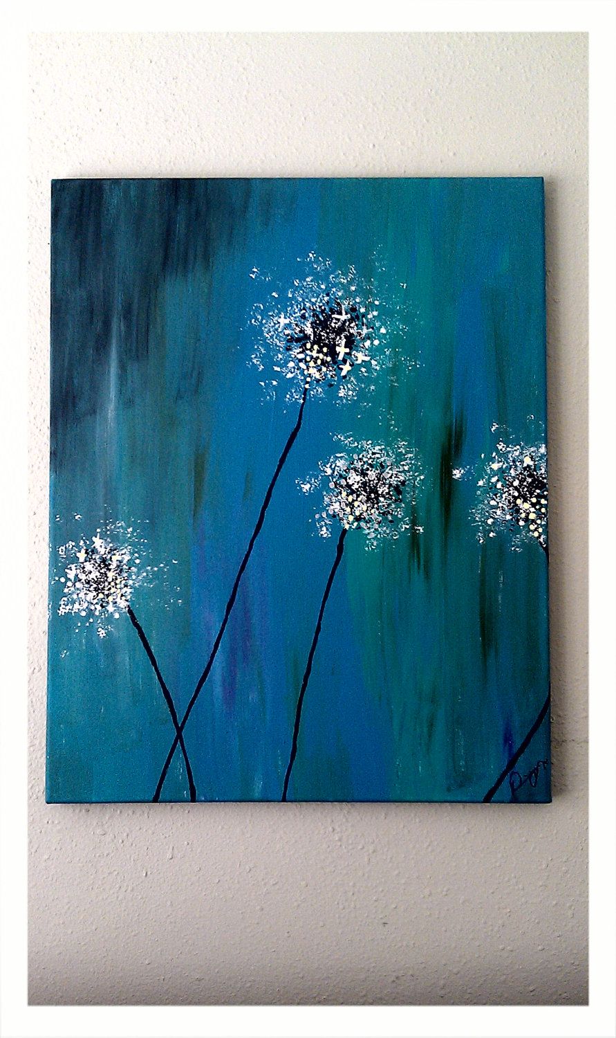 891x1500 Dandelion Painting. Acrylic On Canvas Paint Me A Picture - Dandelion Canvas Painting