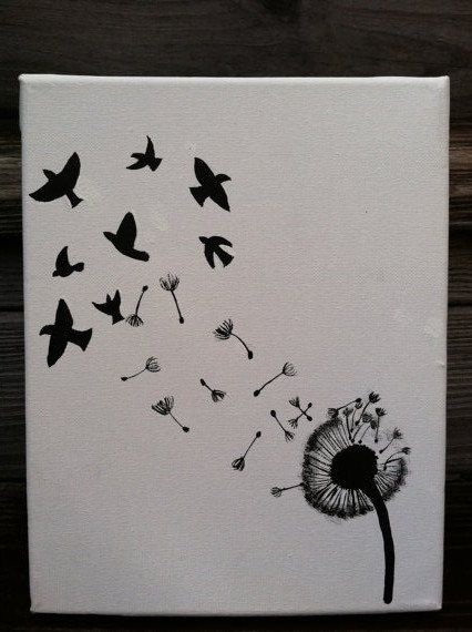 426x570 Hey, I Found This Really Awesome Etsy Listing - Dandelion Canvas Painting