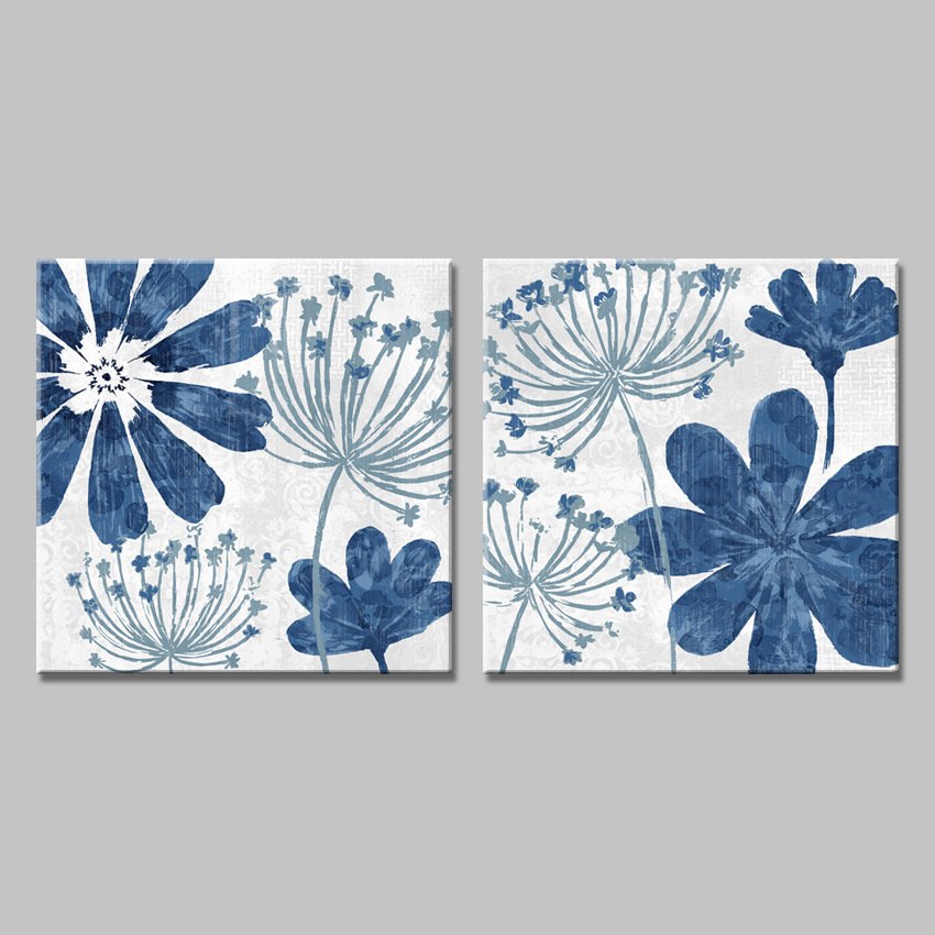 850x850 Blue Flower Dandelion Art Print Canvas Painting Home Decoration - Dandelion Canvas Painting
