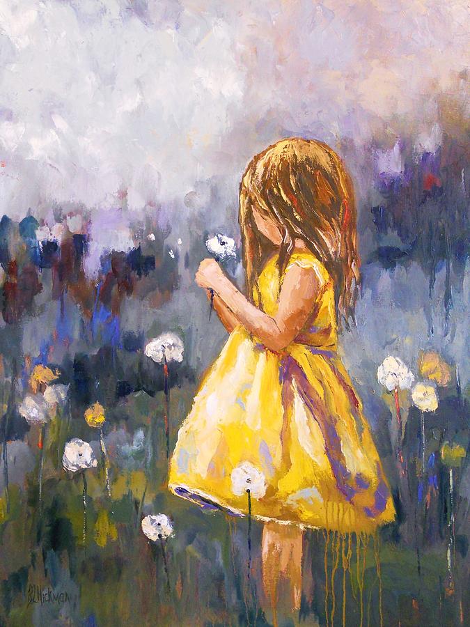 675x900 Dandelion Painting By Brandi Hickman - Dandelion Oil Painting