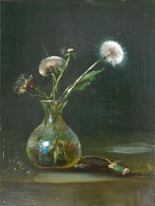 527x700 Dandelion By Julia Bright - Dandelion Oil Painting