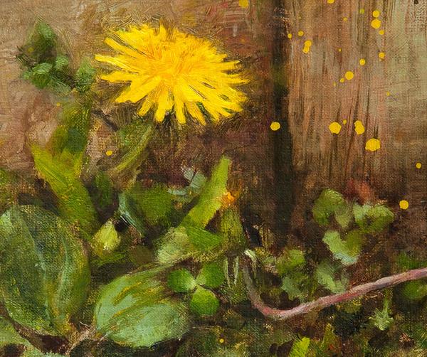 600x502 Let Your True Self Shine Dandelion Original Oil Painting - Dandelion Oil Painting