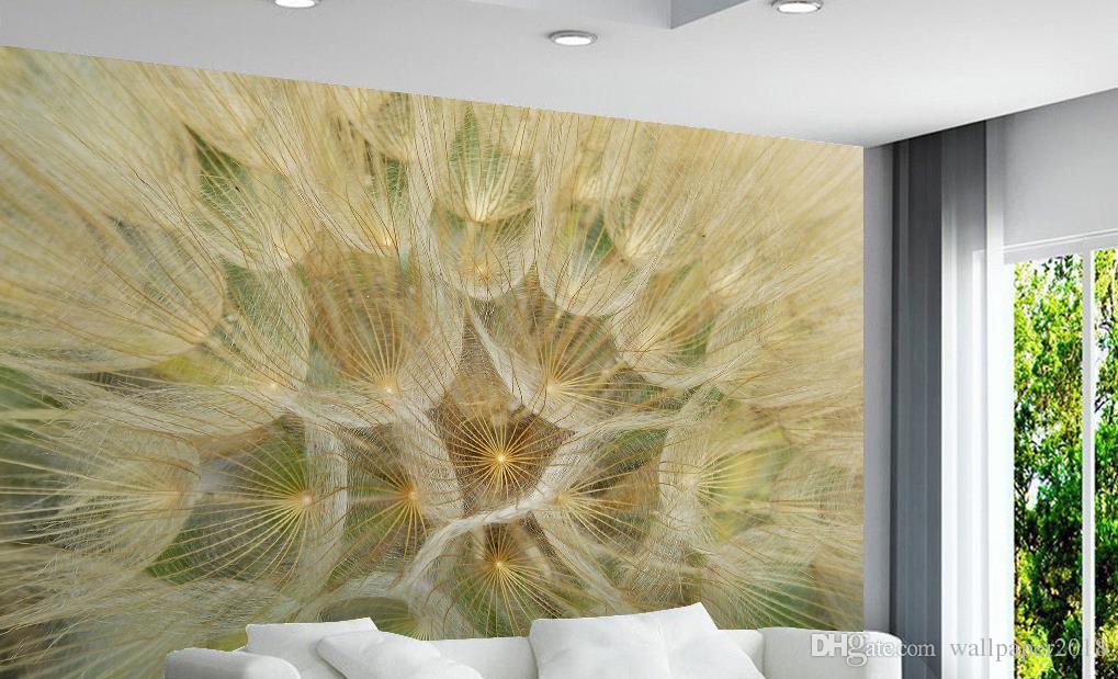 1019x619 Painting Wallpaper Dandelion Oil Painting Style Tv Backdrop - Dandelion Oil Painting