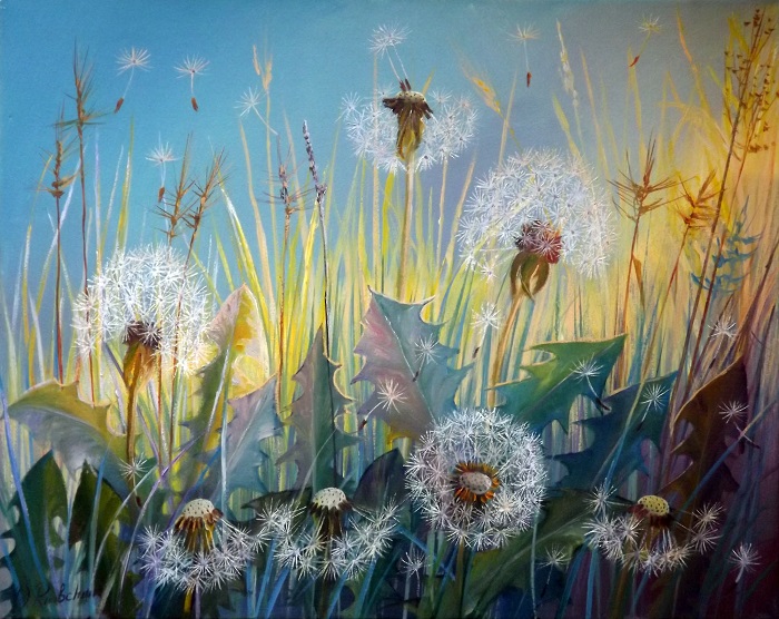 700x556 Artmarket.biz - Dandelion Oil Painting