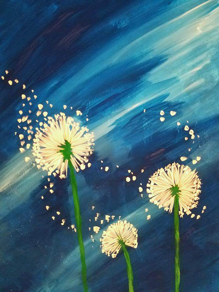 720x960 Paint Night Portraits Dandelion Sampl Mobile Paint Night Llc - Dandelion Painting