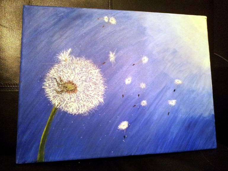 770x578 Saatchi Art Dandelion Painting By Deborah Ann Miller - Dandelion Painting