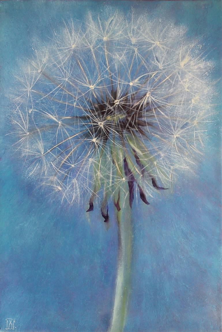 770x1149 Saatchi Art Dandelion Painting By Dragana Gutesa - Dandelion Painting