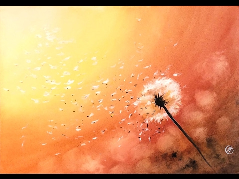 480x360 Watercolor Dandelion Painting Demonstration - Dandelion Painting
