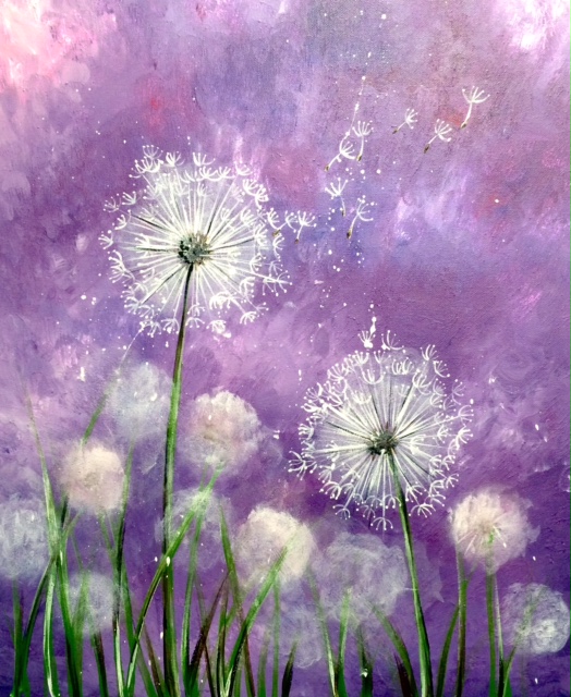 524x640 Dandelion - Dandelion Painting