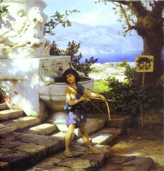 636x663 A Dangerous Game Detail 1880s Painting Henryk Hector Siemiradzki - Dangerous Painting