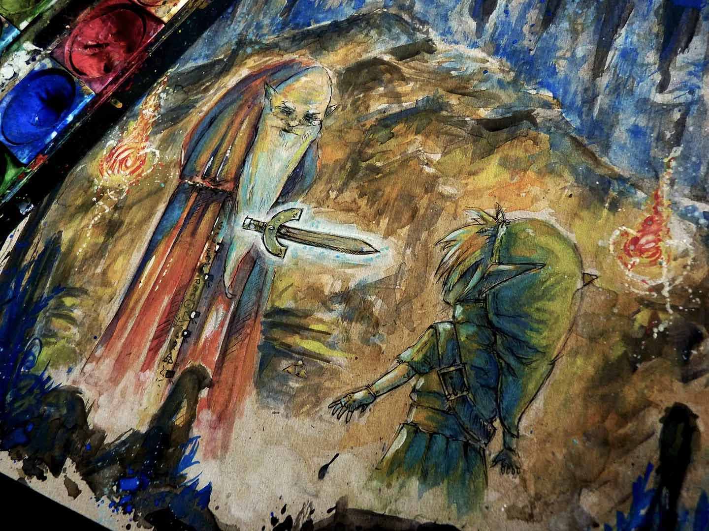 1440x1080 Watercolor Time Lapse Painting   Ink) - Dangerous Painting