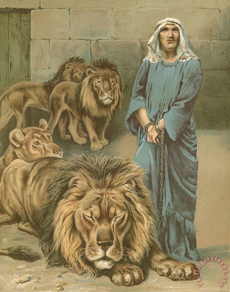 755x960 John Lawson Daniel In The Lions Den Painting - Daniel And The Lions Den Painting