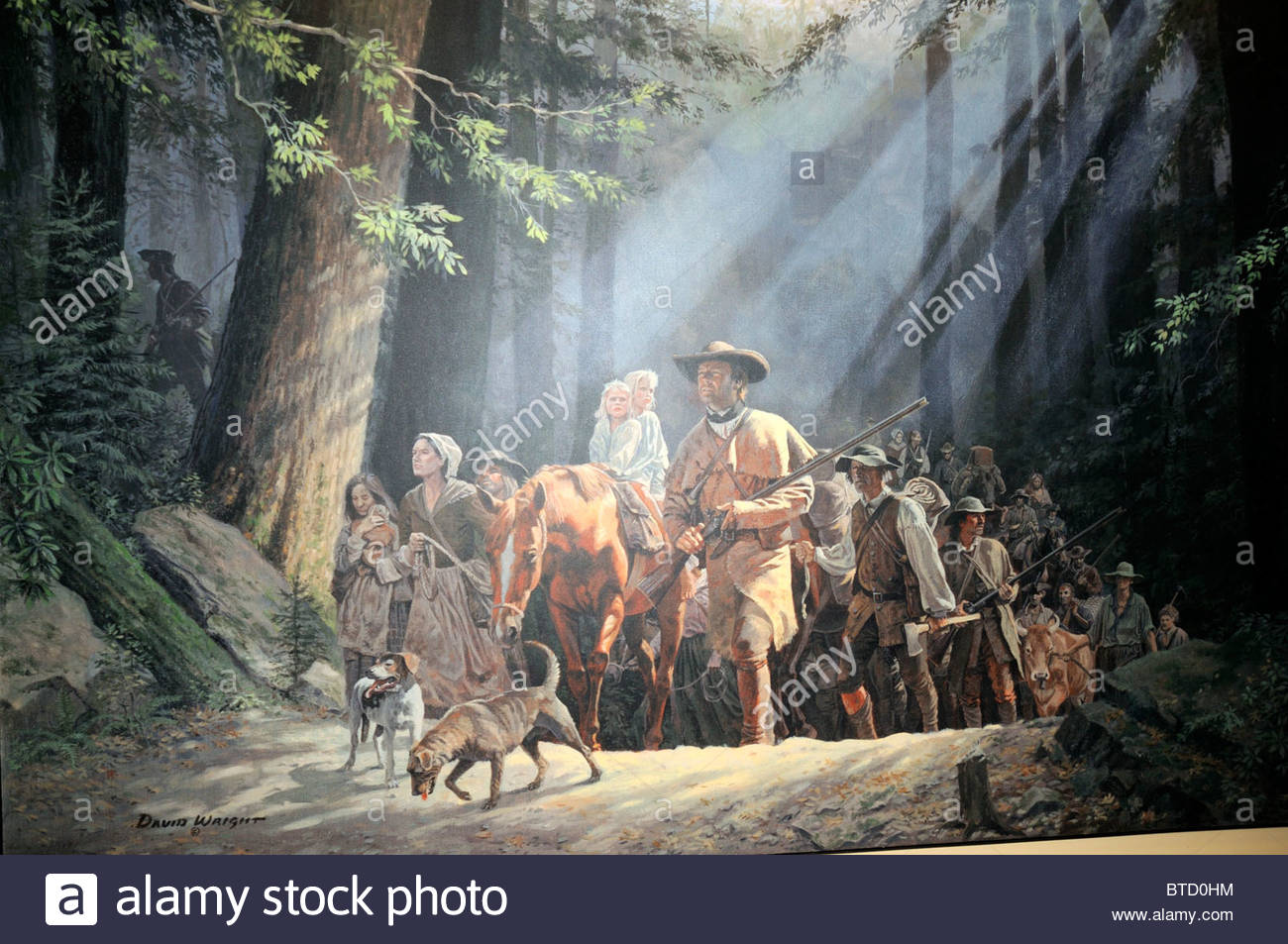 1300x953 Wall Sized Mural Of Painting Titled Gateway To The West - Daniel Boone Cumberland Gap Painting
