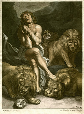 280x381 Old Masters, Daniel In The Lions' Den, Peter Paul Rubens, Antique - Daniel In The Lions Den Painting