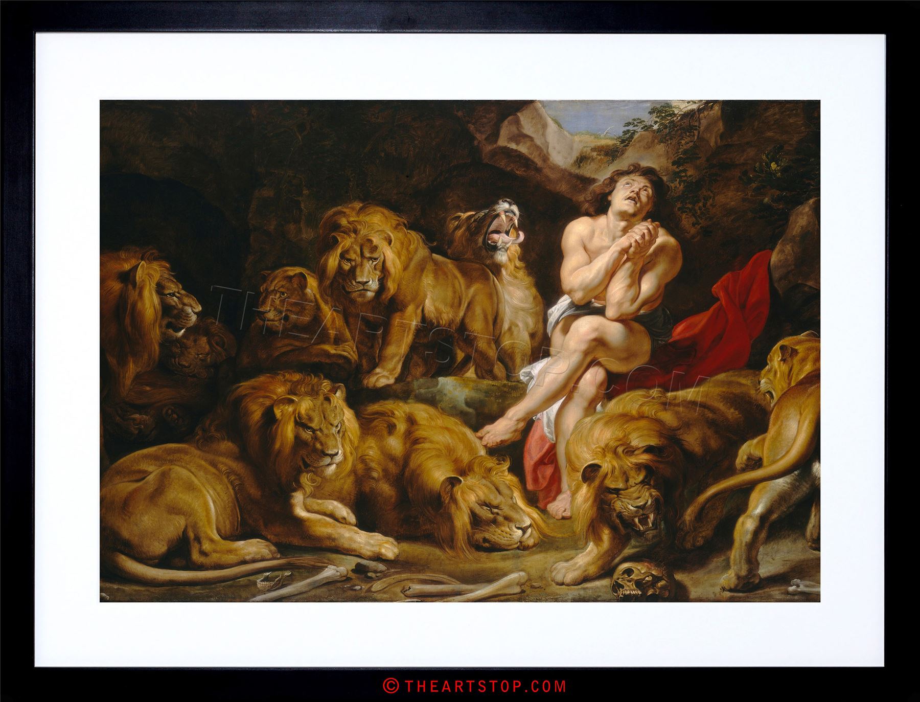 1800x1373 Painting Allegory Christian Rubens Daniel Lions Den Framed Print - Daniel In The Lions Den Painting