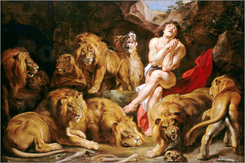 500x334 Peter Paul Rubens Daniel In The Lions' Den Poster Posterlounge - Daniel In The Lions Den Painting