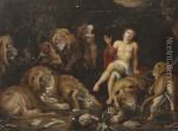 600x444 Daniel In The Lions' Den Oil Painting Reproduction By Peter Paul - Daniel In The Lions Den Painting
