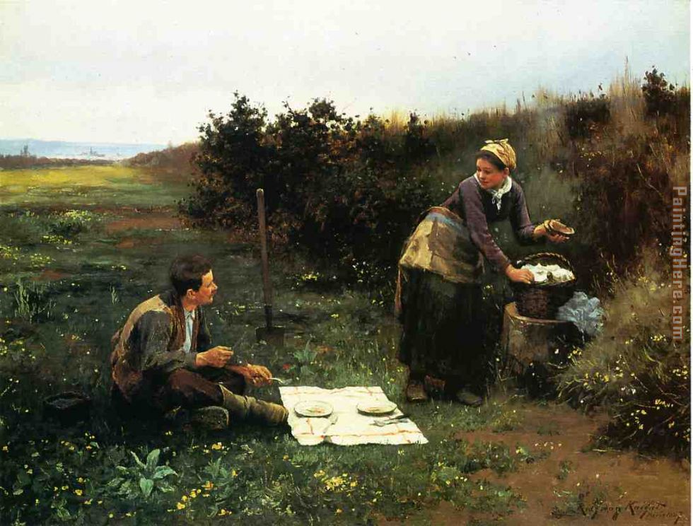 980x744 Daniel Ridgway Knight The Honeymoon Breakfast Painting Anysize 50 - Daniel Painting