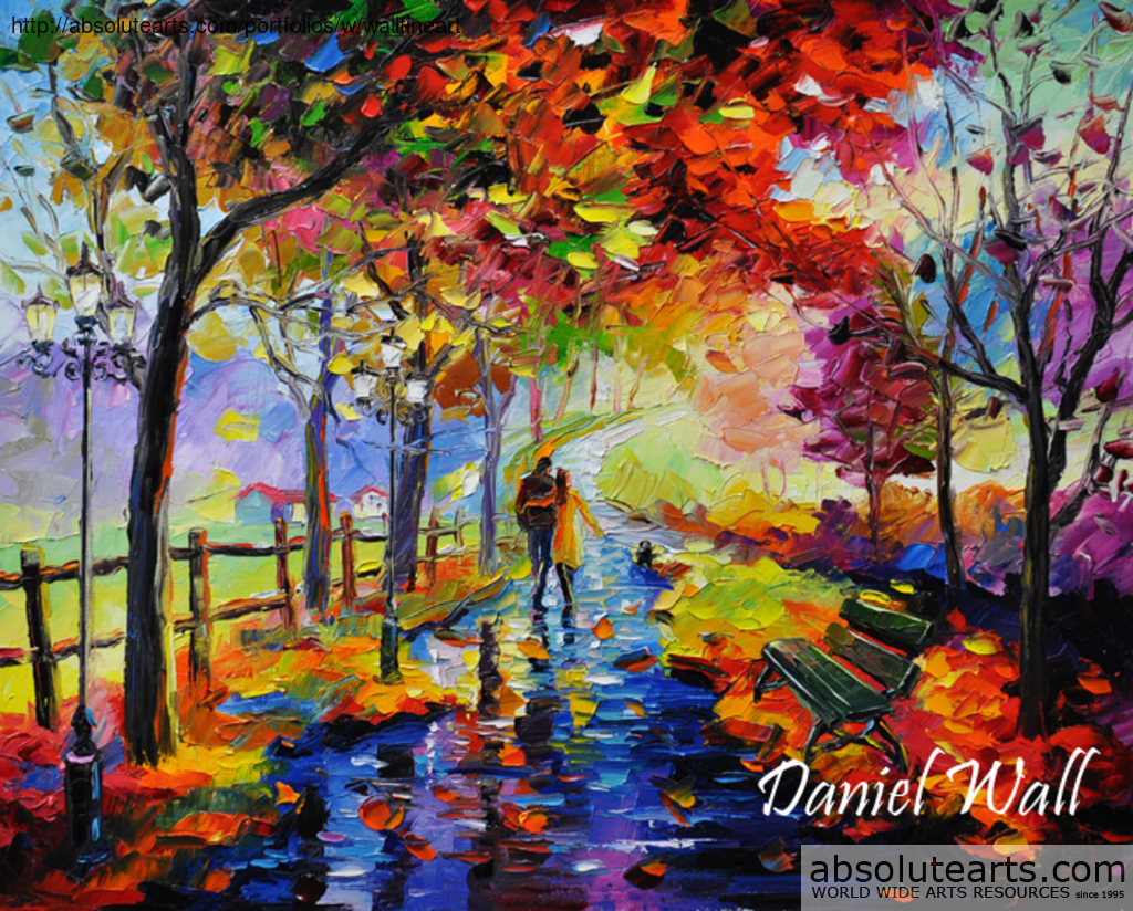 1024x824 Daniel Wall Artwork End Of The Rain Original Painting Oil - Daniel Wall Painting