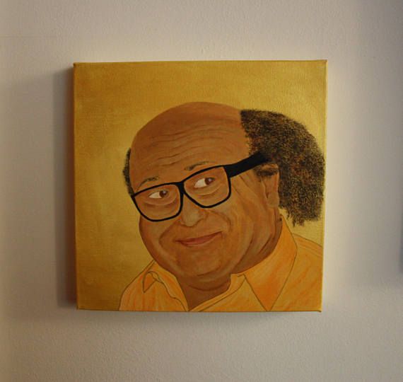 570x540 Danny Devito Acrylic Painting, 12x12 Box Canvas, Wall Art Decor - Danny Devito Painting