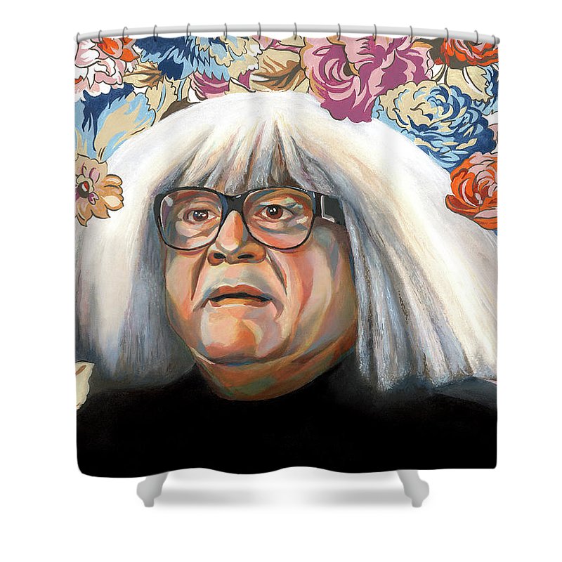 800x800 Frank Shower Curtain For Sale By Heather Perry - Danny Devito Painting