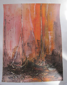 237x300 Danny Garcia Tall Masts Large Print On Canvas - Danny Garcia Painting