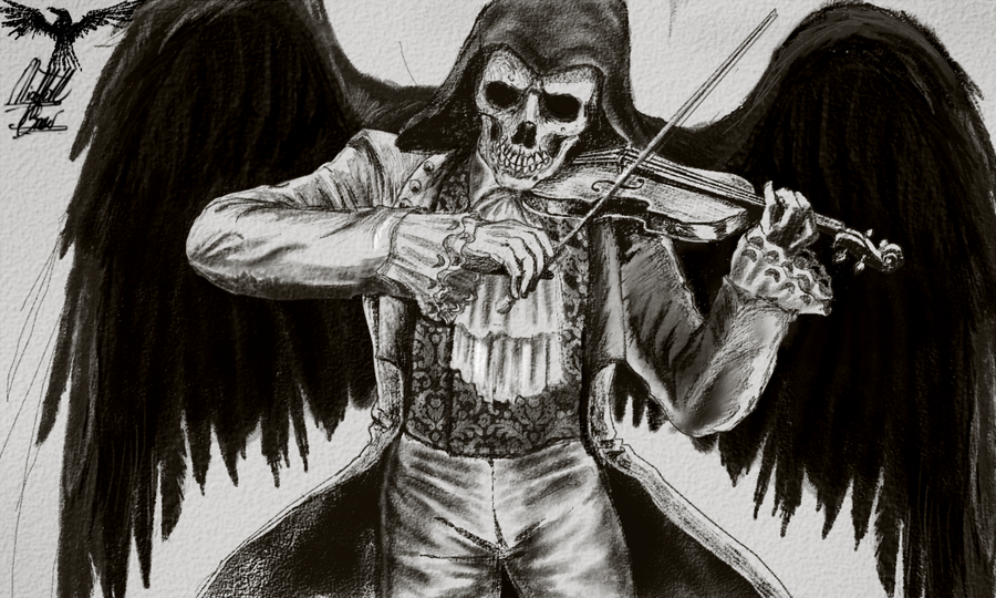 900x540 Danse Macabre Camille Saint Saens By Thenightfallcrow - Danse Macabre Painting