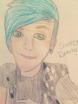 320x427 Here Is My Dantdm Drawing! I Hope You Like It! D (Dantdm Is - Dantdm Painting