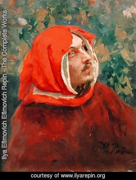 455x600 Ilya Efimovich Efimovich Repin - Dante Alighieri Painting
