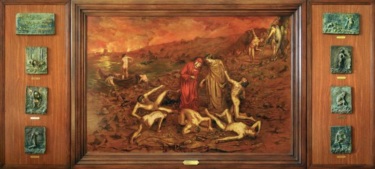 770x347 Saatchi Art The Divine Comedy Of Dante Alighieri Painting By - Dante Alighieri Painting