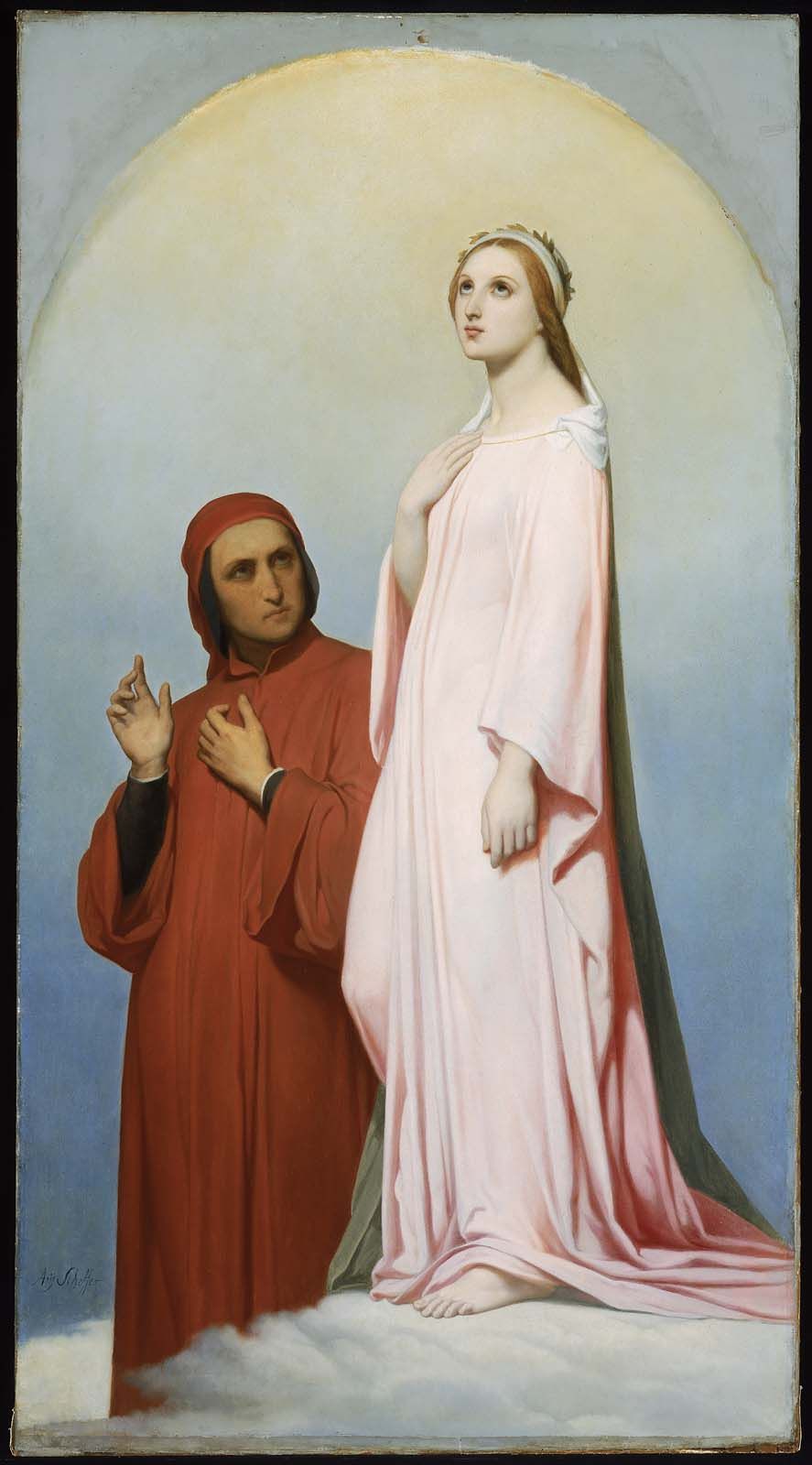 887x1600 Ary Scheffer Dante And Beatrice Museum Of Fine Arts, Boston - Dante And Beatrice Painting