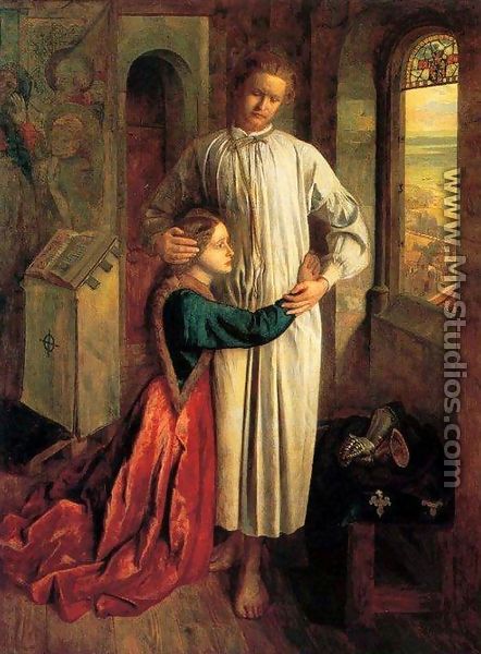 442x600 The Burgesses Of Calais By Henry Holiday - Dante And Beatrice Painting