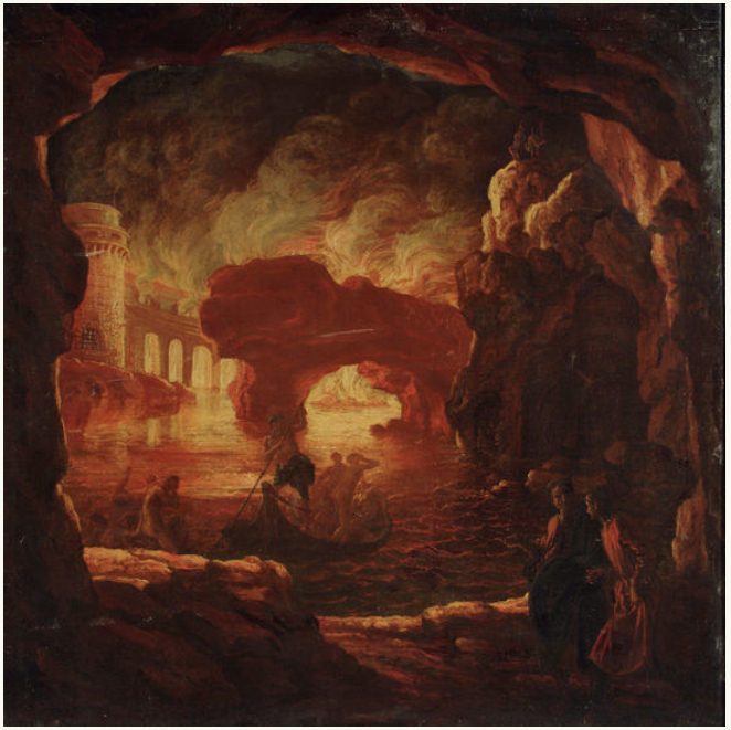 662x661 Filecrescenzio Onofri Livio Mehus - Dante And Virgil In Hell Painting