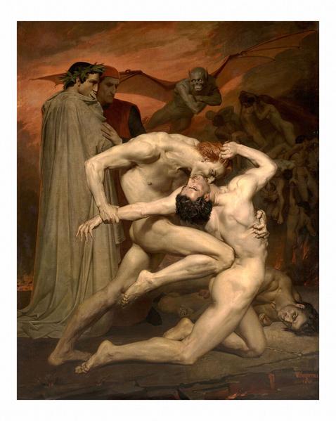 478x599 Dante And Virgil In Hell 1850 By William Adolphe Bouguereau Wall - Dante And Virgil In Hell Painting